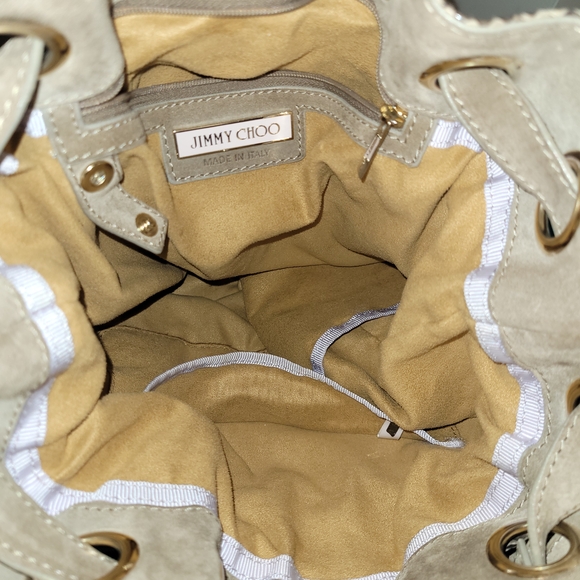 Jimmy Choo Taupe Snakeskin-Print Shoulder Bag - Picture 6 of 11